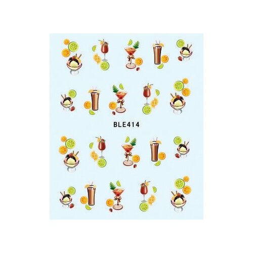 Decal - Cocktail & Fruits  (BLE414)