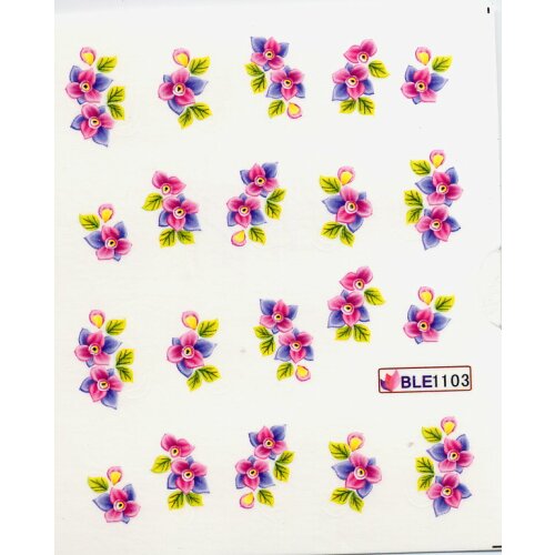 Decal - Blüten lila/pink (BLE1103)