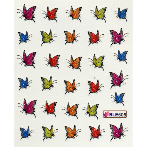 Decal - Schmetterlinge, bunt (BLE606)