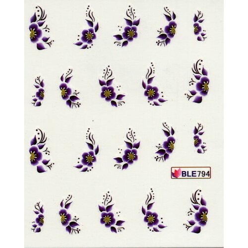 Decal - Blume, lila (BLE794)