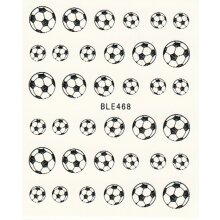 Abverkauf-Fußball Decal - Fußball, schwarz/weiss- (BLE468)