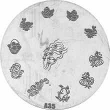 Stamping Pattern 7cm - A35 / Easter