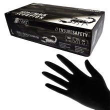Free from 25€ order value - Latex Glove, black Size.S