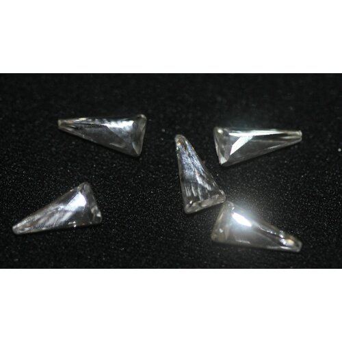 Glas Rhinestone Shapes, crystal -  triangle