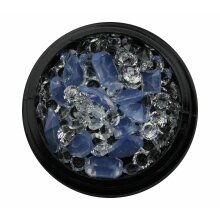 Nail Art Box - 3D - opaque blue / crystal