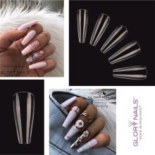 Fullcover Long Ballerina Tips, clear - 500pieces