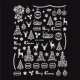 Xmas sticker - night glowing motifs