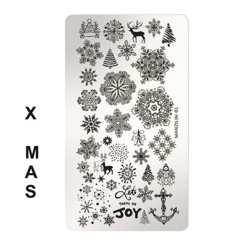 Stamping Schablone -  Xmas Platte1