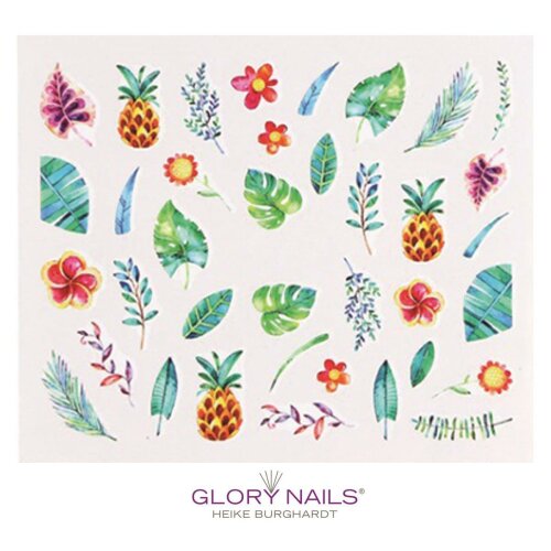 Nail Art Decal - Flower & Plants -  001