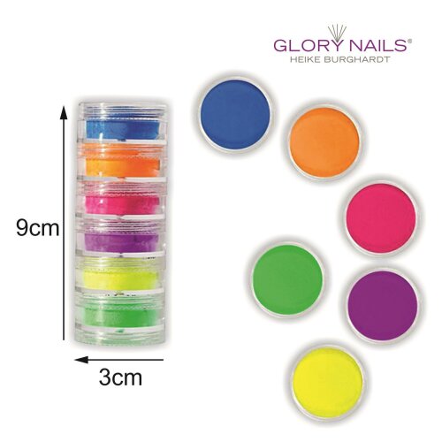Neon Pigment - Candy Color Set - 6Farben - Gratis ab 40EUR Bestellwert 