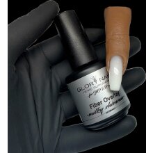 Fiber Overlay Gel - 15ml milky silber glimmer