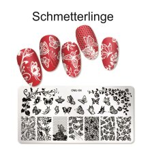 Stamping Schablone -  Schmetterlinge 4