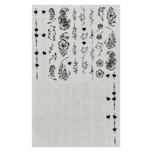 Nail Art Sticker - Black & White Motiv 07