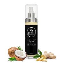 Hand & Body Butter - coconut & white ginger - 400ml - feuchtigkeitsspendende - nichtfettende Körperbutter für Hände, Körper und Füße