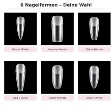 Premium Fullcover Tips 2-in-1 - 240 Stück